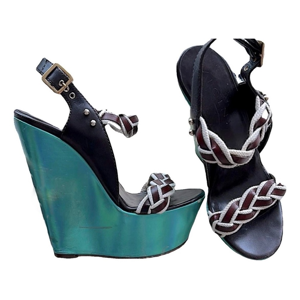 Vicini by Giuseppe Zanotti Leather Sandals – Limited Edition Runway Size 37 US 7